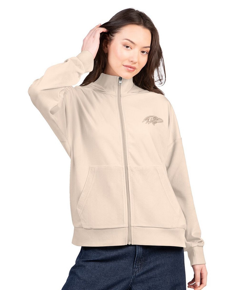 G-III 4Her by Carl Banks Women's Tan Baltimore Ravens Rookie Full-Zip Hoodie