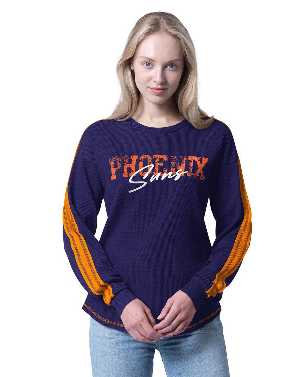 Женская футболка G-III 4Her by Carl Banks Purple Phoenix Suns Advantage Tri-Blend Long Sleeve