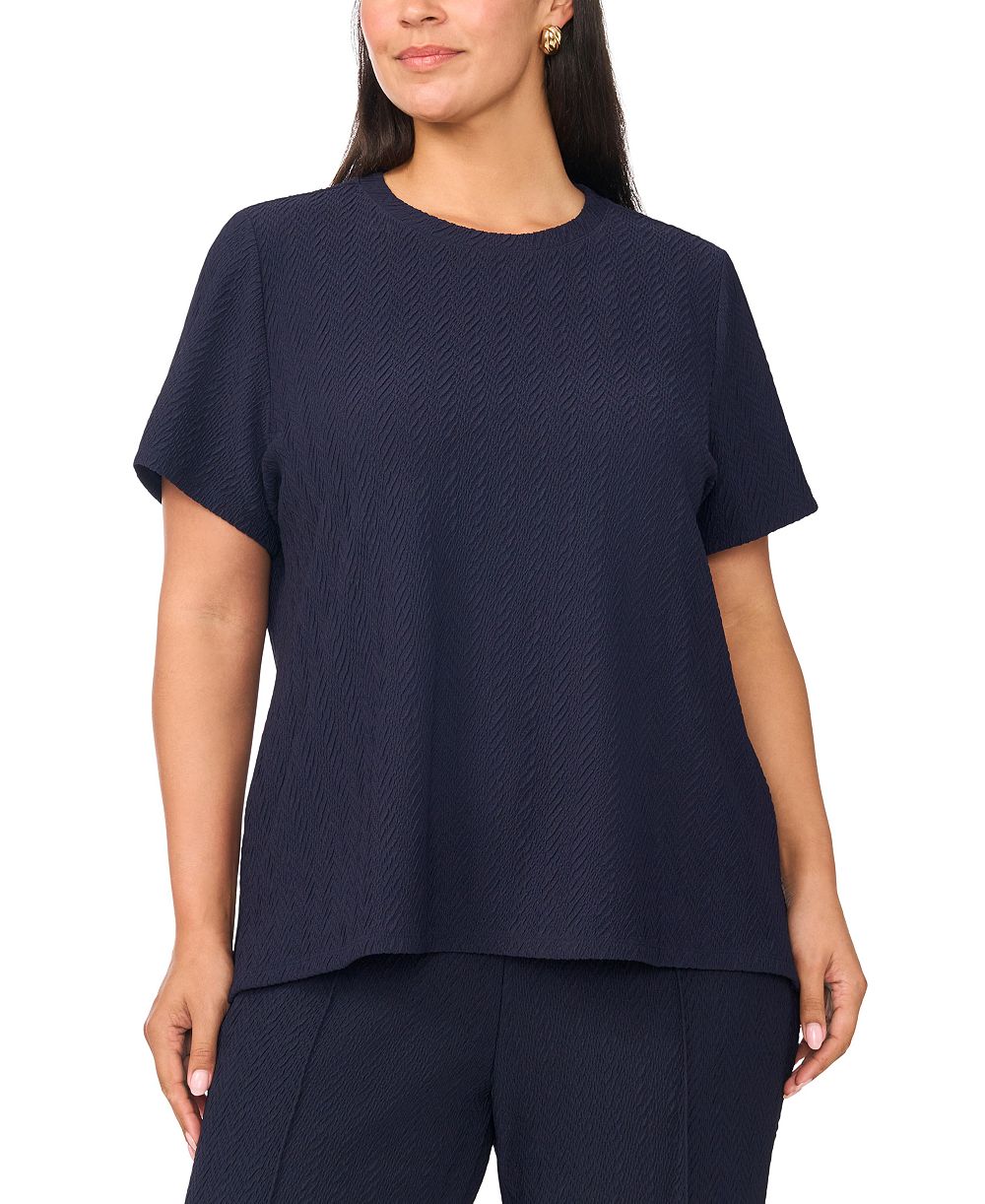 Vince Camuto Plus Size трикотажная футболка с коротким рукавом и круглым вырезом, женская