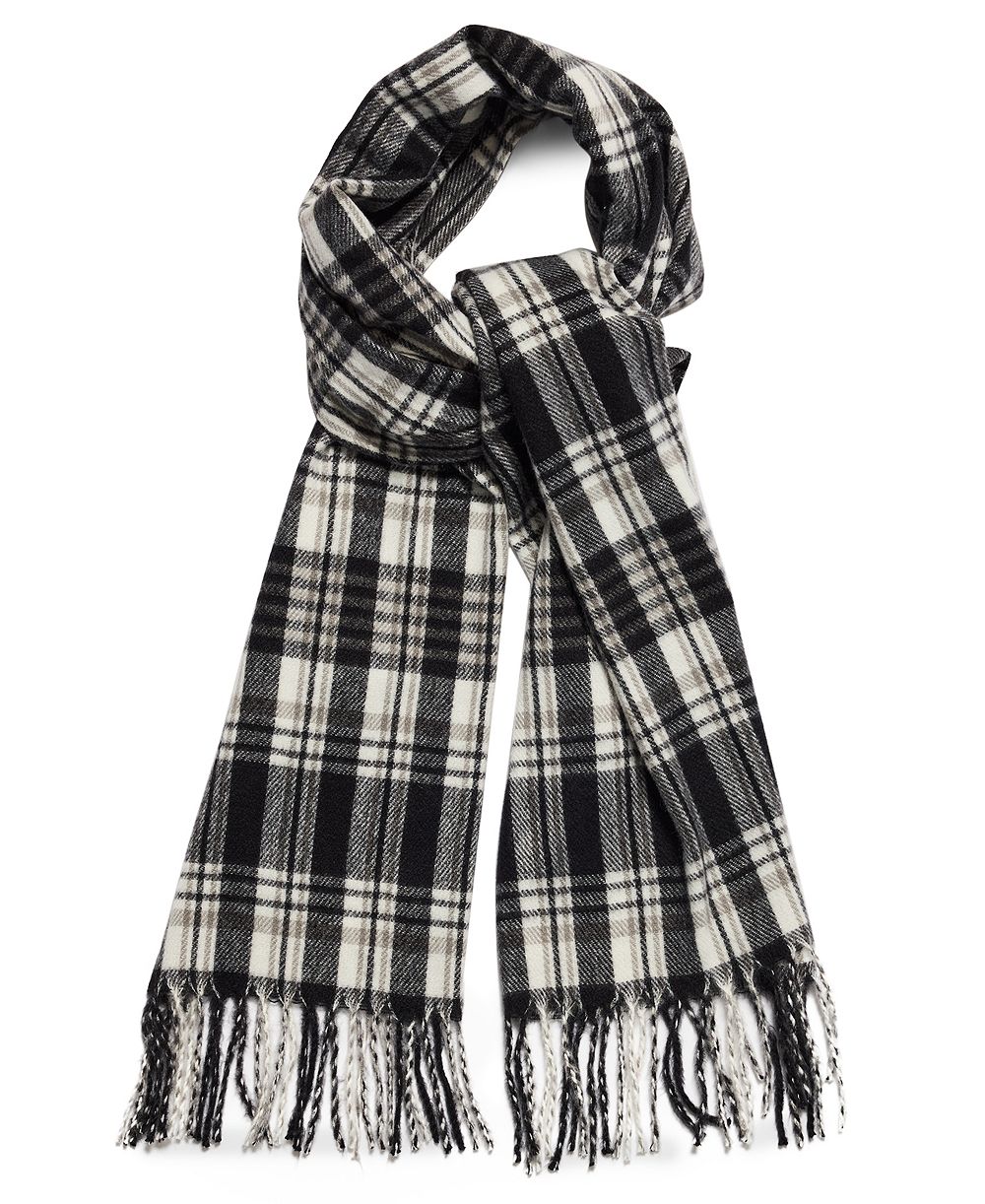 Steve Madden Preppy Stripe Plaid Scarf