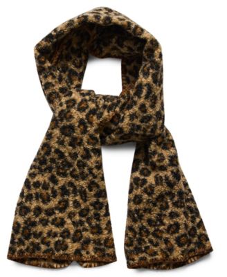 Steve Madden Animal Print Sherpa Scarf