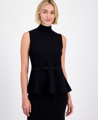 Женский топ Anne Klein без рукавов с поясом и пеплумом