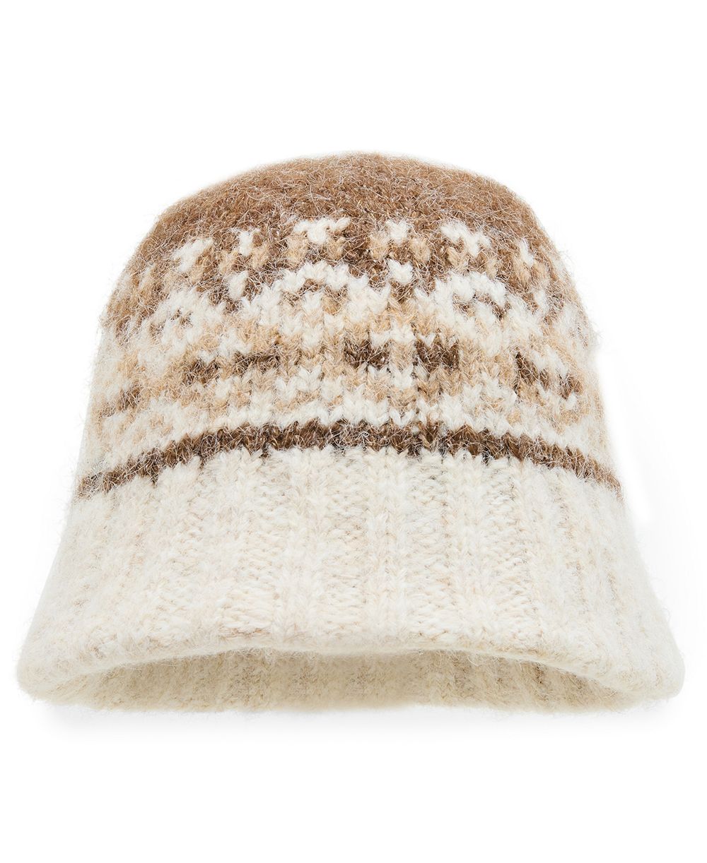 Steve Madden Fair Isle Knit Bucket Hat
