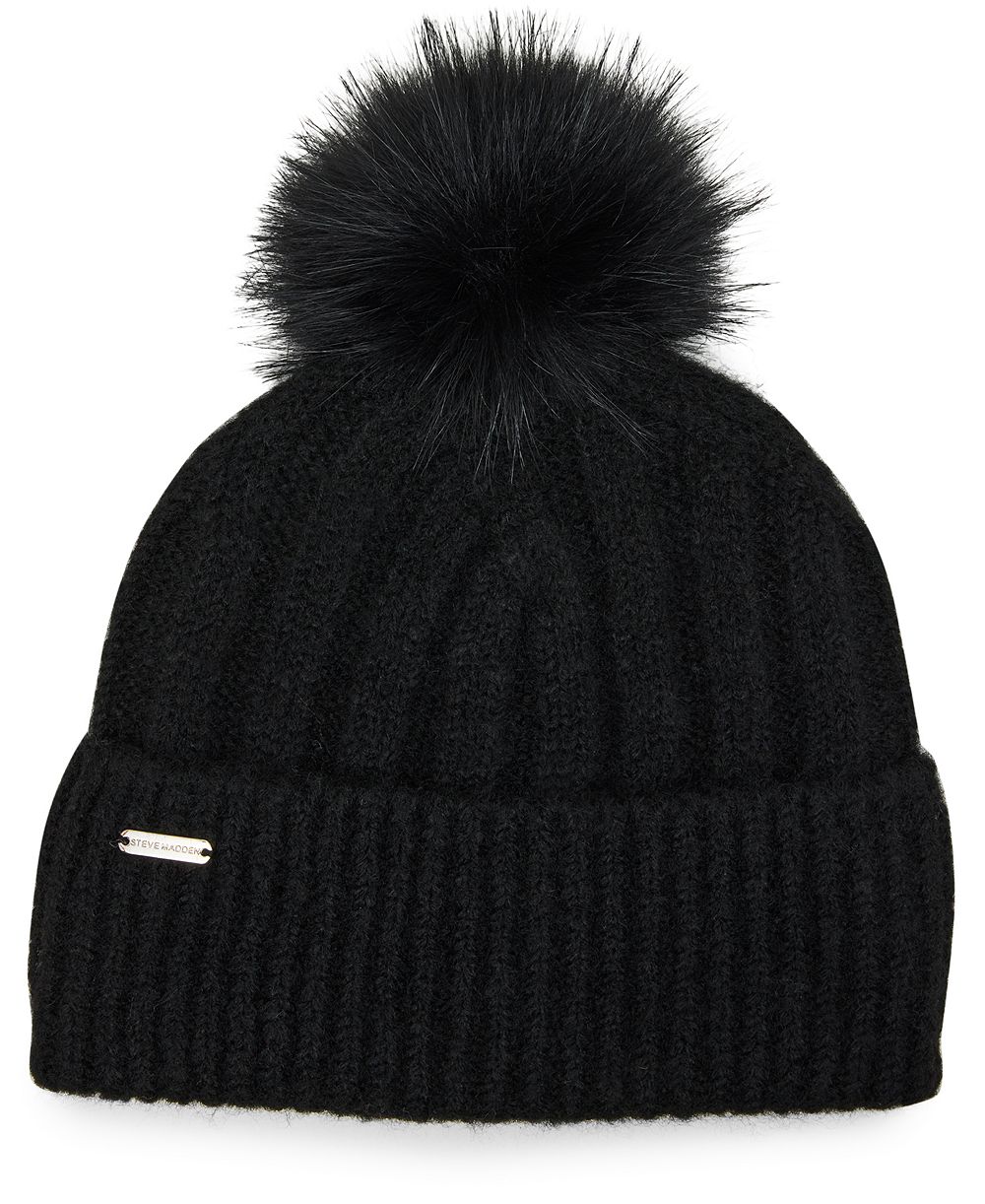 Steve Madden Rib Lined Classic Beanie Hat