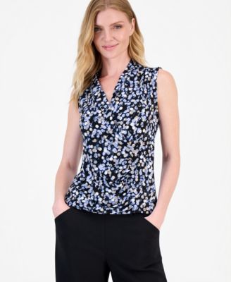 Женский топ Anne Klein с запахом и собранной талией