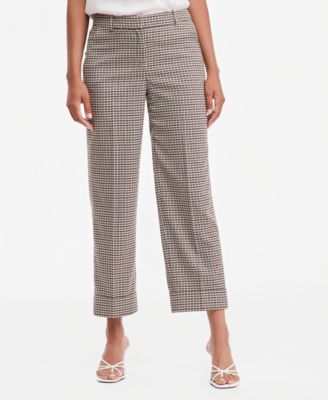 Anne Klein Женские брюки в ромбик с широкими штанинами