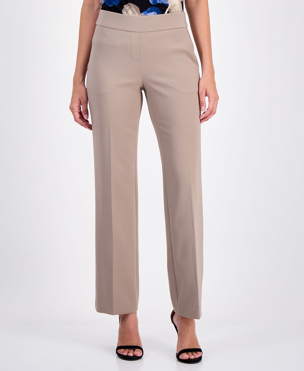 Брюки Anne Klein Women's Mid-Rise Straight-Leg