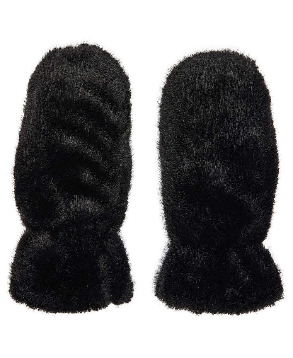 Steve Madden Extreme Fuzzy Pull-On Mitten Gloves