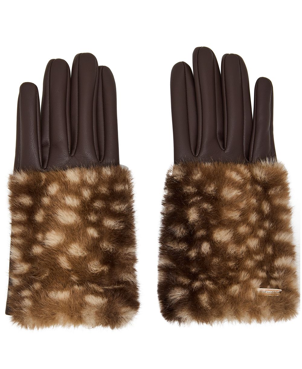 Steve Madden Women's Deer Print Polyester Gloves