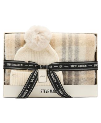 Steve Madden комплект из шапки-бини и шарфа в английском клетчатом узоре, 2 предмета