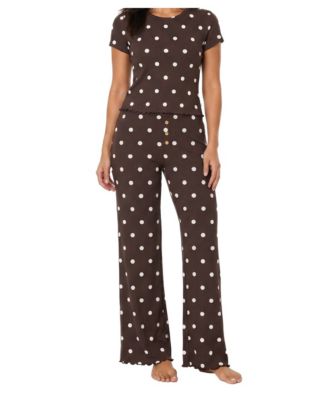Женский комплект из топа и брюк Sincerely Jules Double-Rib Scoop Neck Short-Sleeve