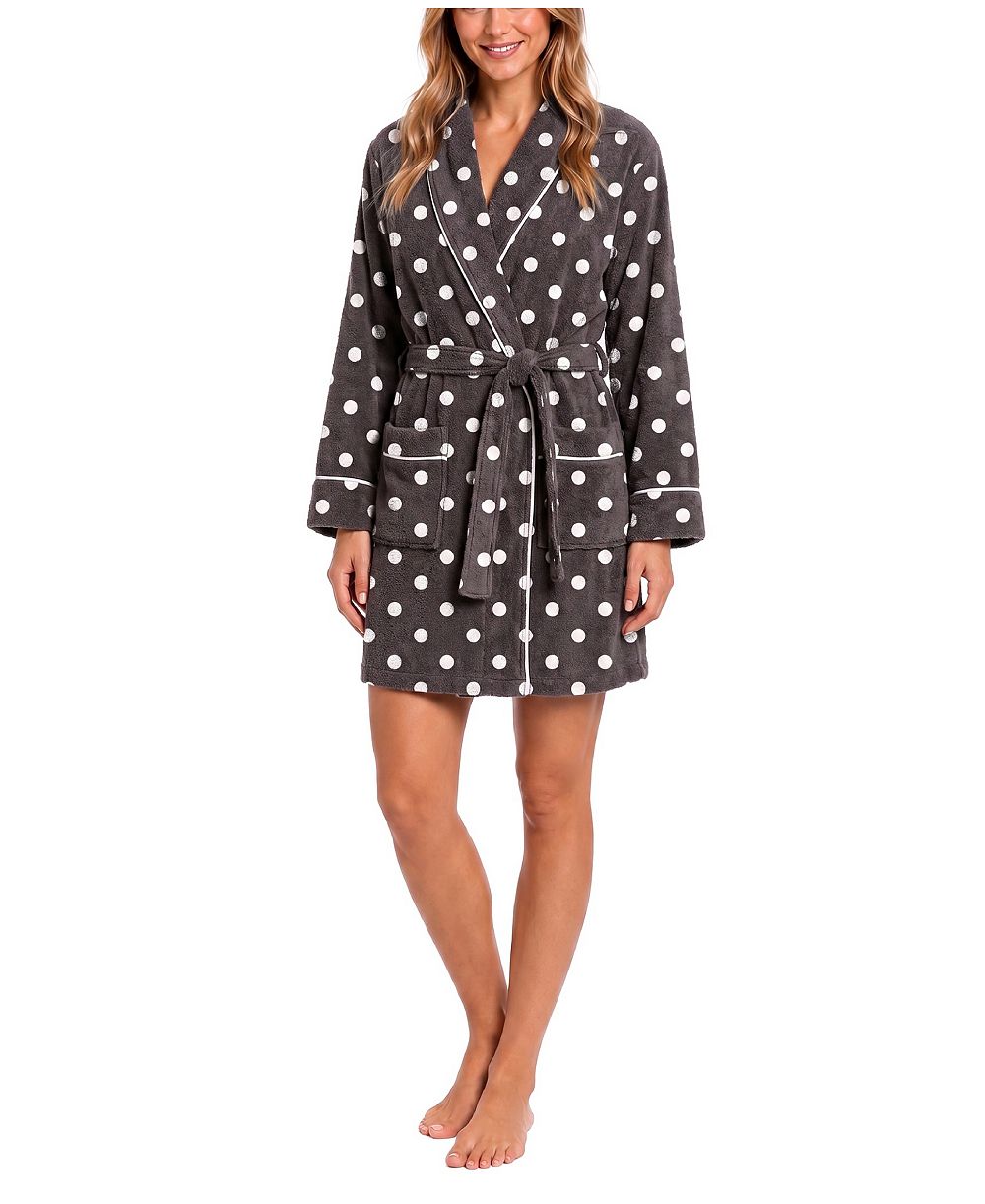 Sincerely Jules Women's Honey Knit Shawl Collar Tie-Front Robe
