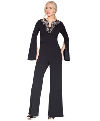 Комбинезон WHITE TIE by Shani Women's V-Neck Flare-Sleeve