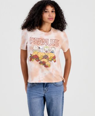 Peanuts Juniors' Peanuts Cloud-Wash Crewneck Tee