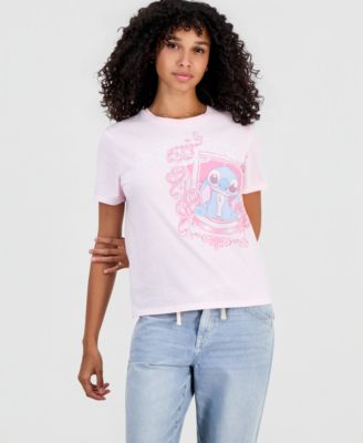 Disney Juniors' Stitch Social Club Graphic Short-Sleeve T-Shirt