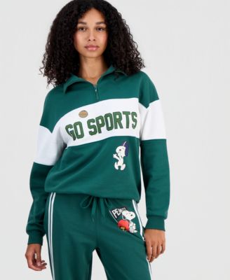 Peanuts Детский флисовый джемпер Snoopy Varsity с застежкой на молнии