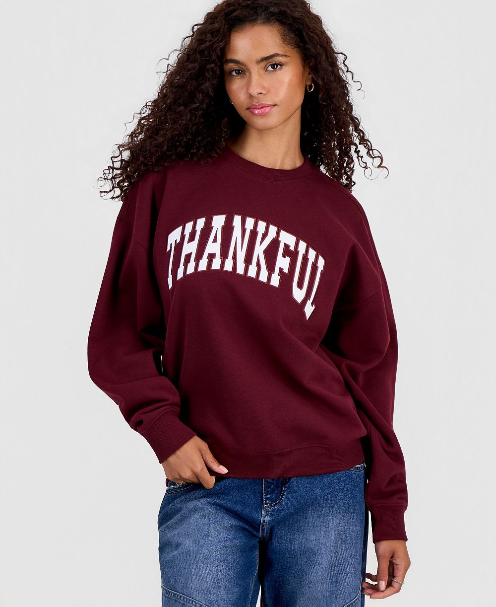 Детский свитшот Hooked Up by IOT Juniors' Thankful с вышивкой