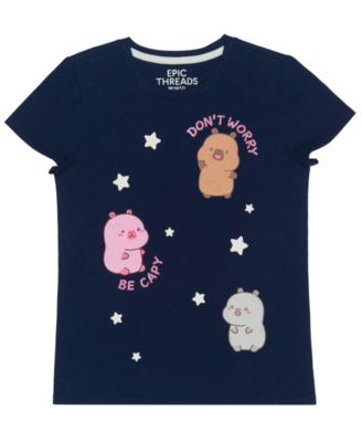 Детская футболка Epic Threads Girls' 4-16 Don't Worry Be Capy