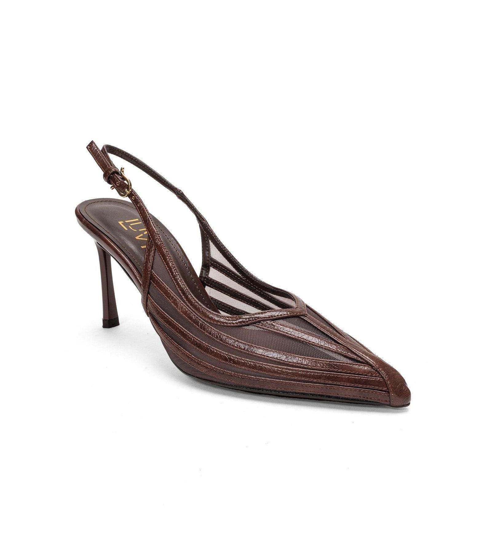 Prologue Shoes Women's Eleana Slingback Mesh Stiletto Pump