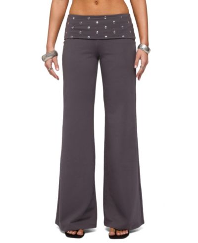 Женские широкие брюки Edikted Breanna Studded Foldover Wide Leg
