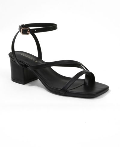BERNESS Women's Elara Minimal Thong Block Heel Sandals