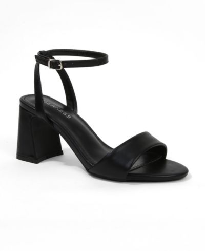 BERNESS Women's Hania Ankle Strap Block Heel Sandals
