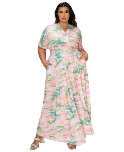 L I V D Women's Plus Size Reverie Empire Waist Dress