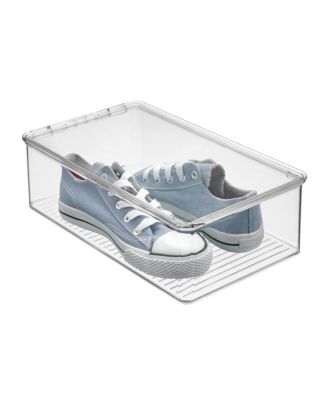 Пластиковый контейнер для обуви iDesign Stackable с откидной крышкой для кроссовок или лоферов