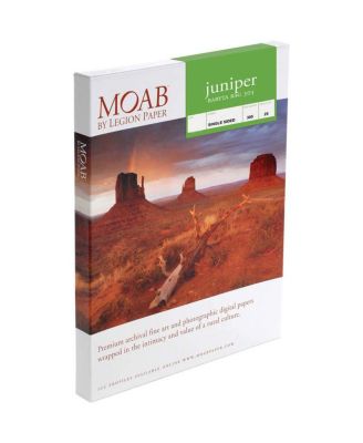Moab Juniper Baryta Rag Глянцевая Тонкая Искусство Inkjet Печатная Бумага, 8.5x11 Дюйм, 305gsm, 25 Листов