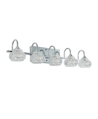 BUSDAYS Винтажный хрустальный светильник для туалетного столика, 5 ламп, Nickel Finish