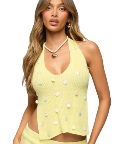 Женский трикотажный топ Edikted Lylah Backless Charm Halter