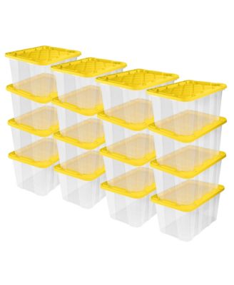 Sterilite 27 Gallon Industrial Storage Box with Carrying Handles, 16 Pack