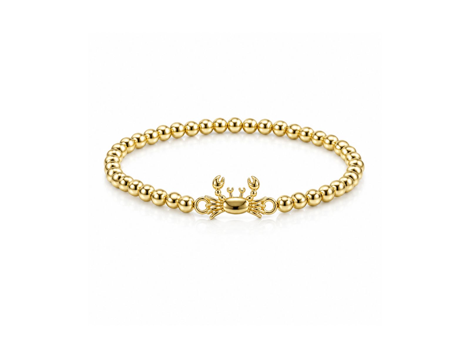 Браслет Dloria Golden Crab с бусинами