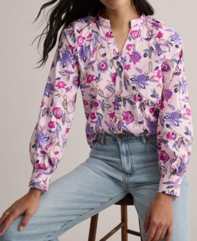 UNTUCKit Women's Stretch Cotton Paisley Elaine Shirt