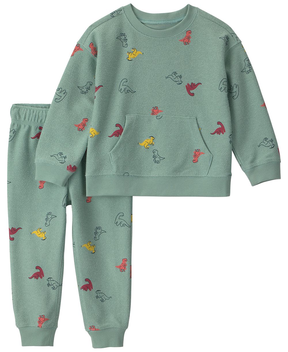 Детский комплект Carter's: свитшот и брюки с принтом динозавра, 2-piece set