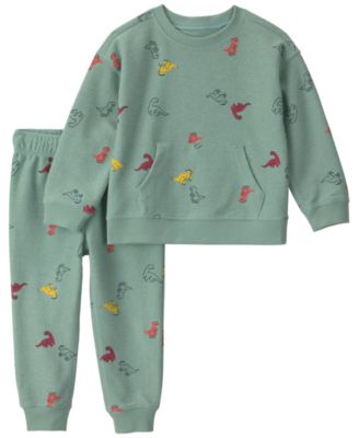Детский комплект Carter's: свитшот и брюки с принтом динозавра, 2-piece set