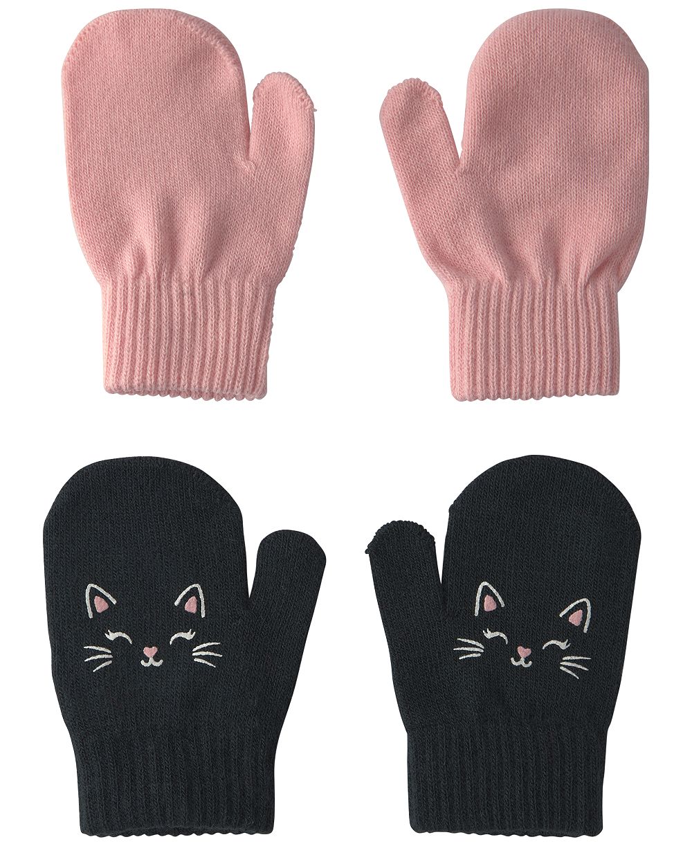Детские варежки Carter's для девочек 2T-4T с котиком, 2 шт.