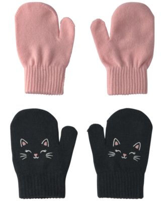 Детские варежки Carter's для девочек 2T-4T с котиком, 2 шт.