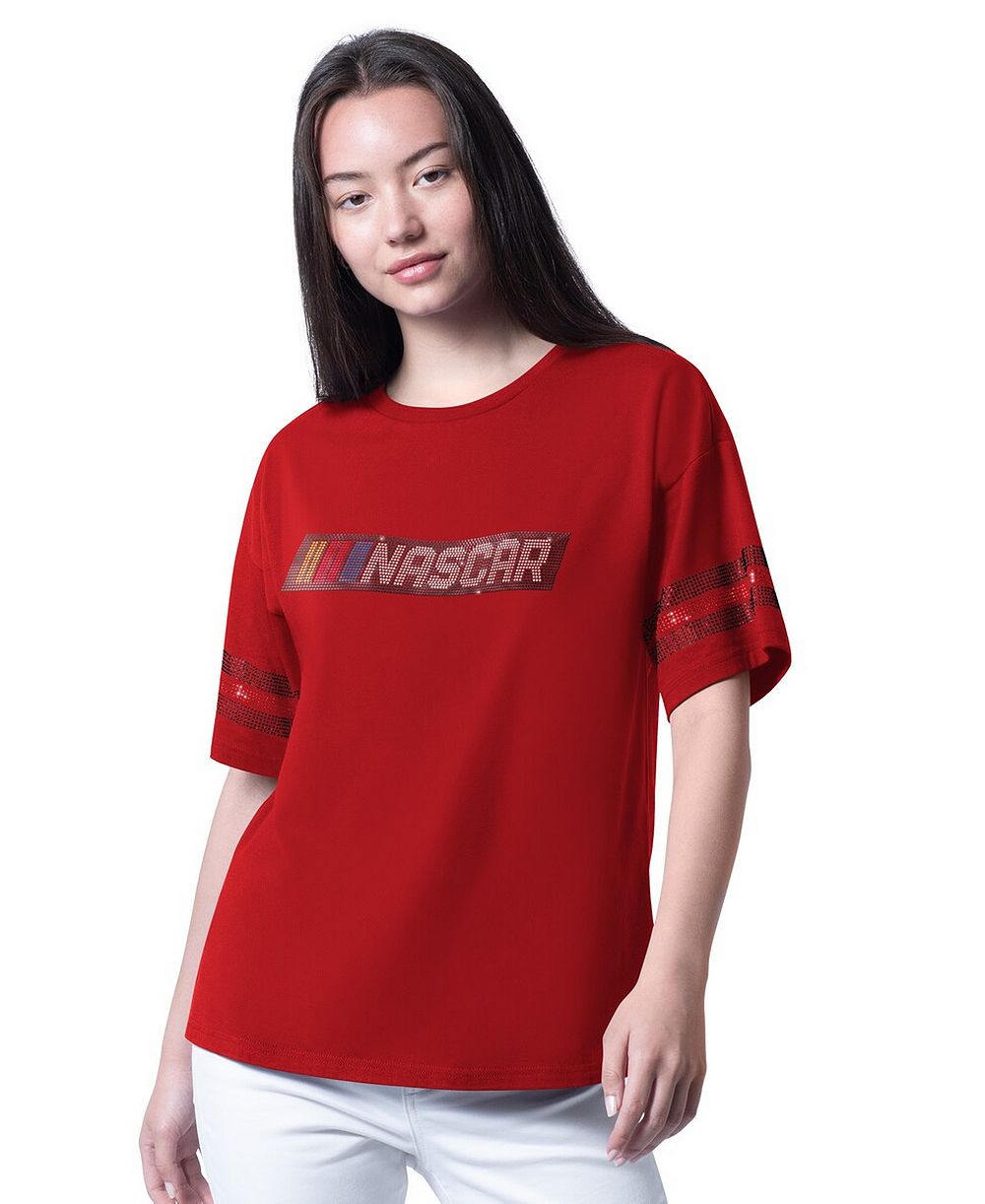 Женская футболка G-III 4Her by Carl Banks Red NASCAR Fan Catch