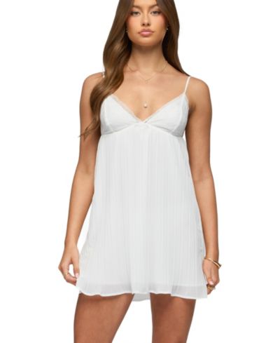 Женское мини-платье Edikted Women's Lacey Pleated Chiffon Mini Dress