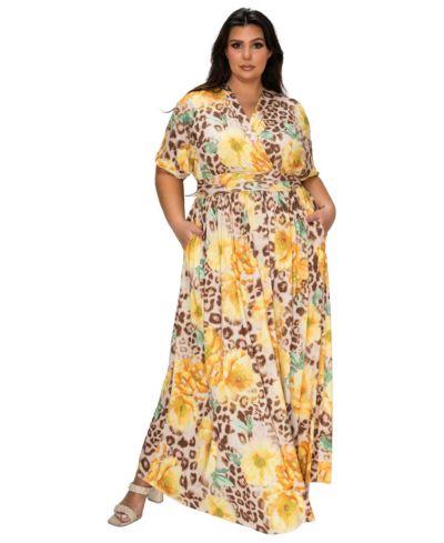 L I V D Платье Plus Size Panthera с завышенной талией