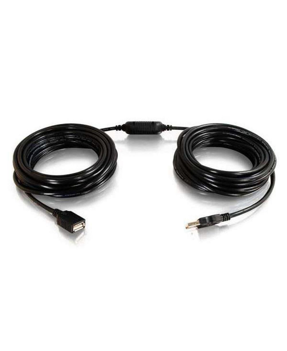 C2G 25ft USB 2.0 Active Extension Cable A Male to Female for USB 2.0 Devices