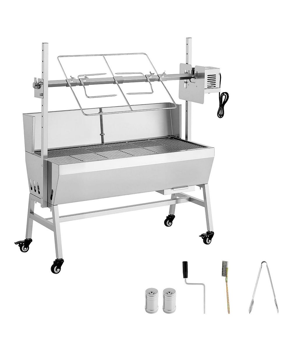 COZITO Rotisserie Grill, 38W Charcoal Spit Roaster with 132 lb Capacity