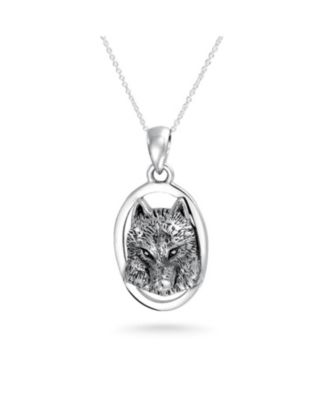 Подвеска Bling Jewelry Wolf, кулон-амулет из серебра .925 Sterling Silver