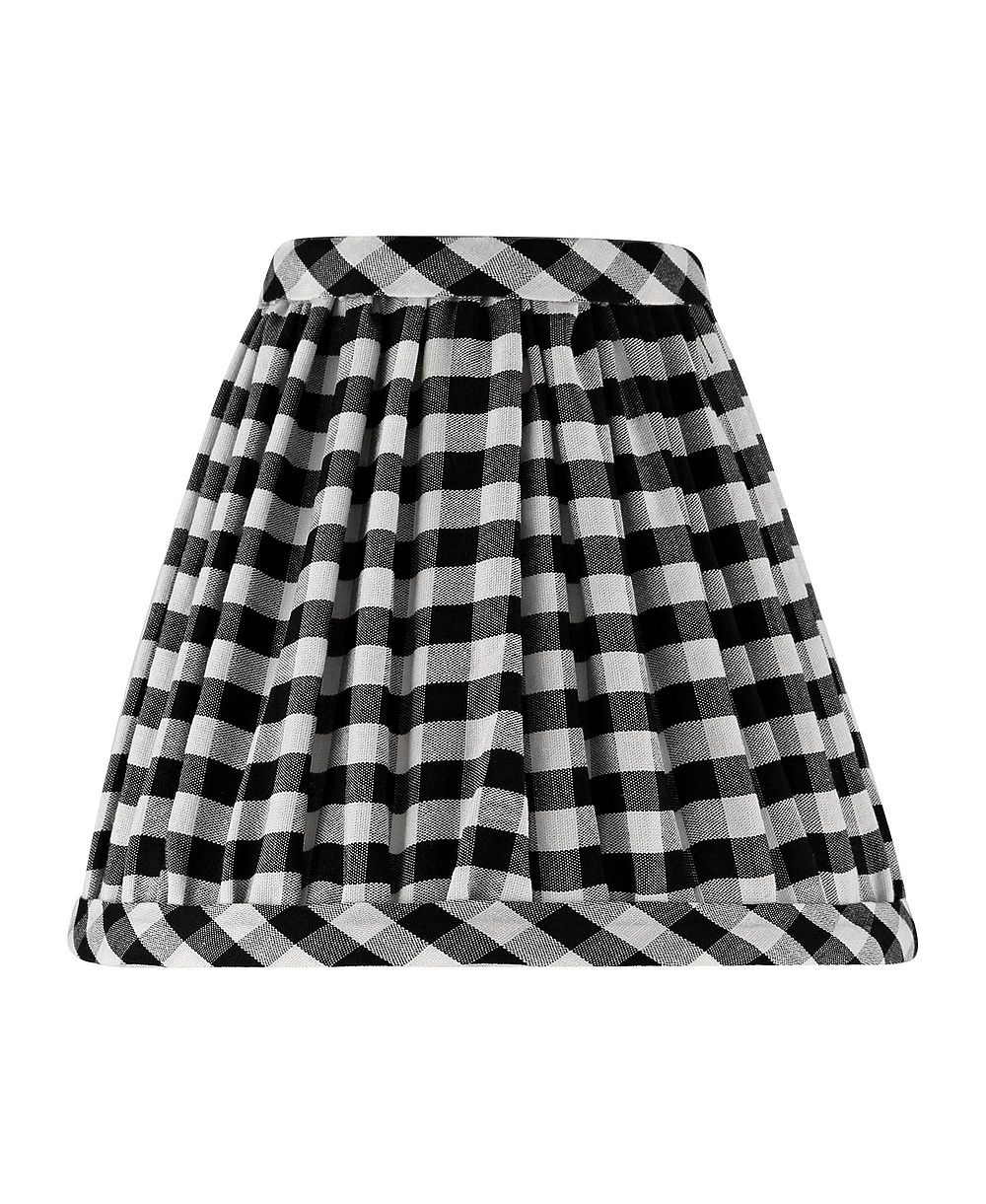 Плиссированная хлопковая накидка на абажур Springcrest Gingham Plaid, 3x6x5