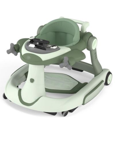 Kinder King Convertible Baby Activity Walker with Adjustable Height, Foldable Design and Interactive Play Features