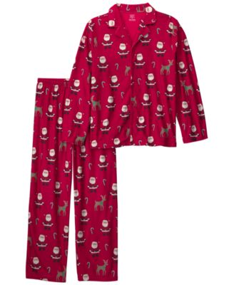 Комплект пижамы Carter's из флиса, свободный крой, Рождество, Санта, 2 предмета, для взрослых мужчин или женщин