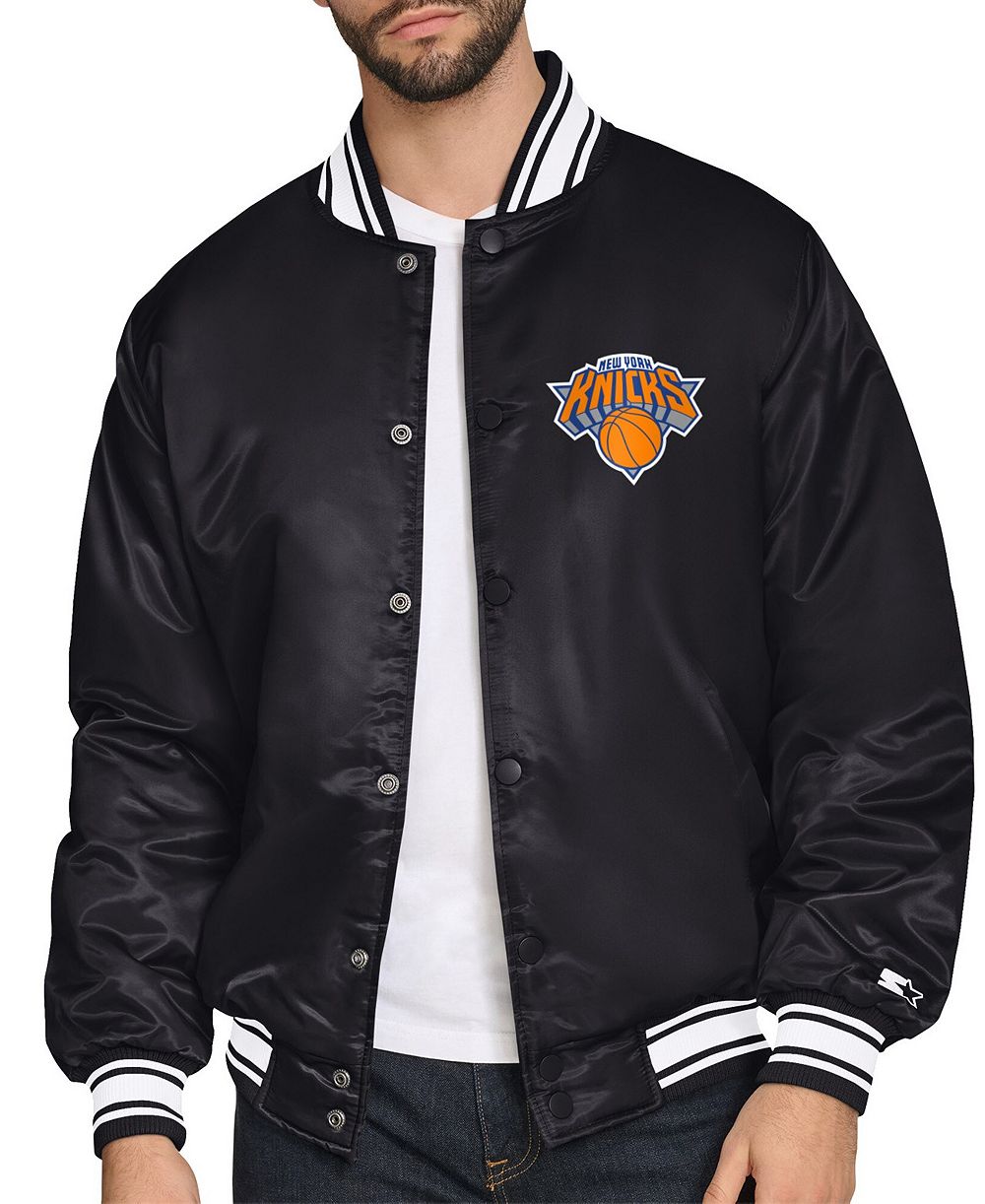 Starter Мужской Black New York Knicks Triangle Full-Snap Varsity Jacket