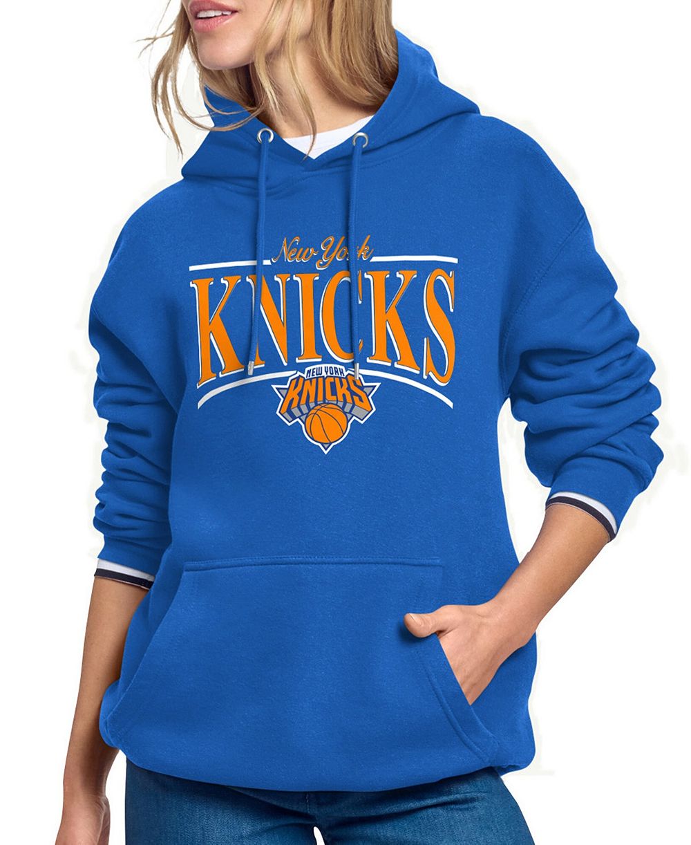 Женская толстовка Starter Blue New York Knicks Arch Stripe Fleece Hoodie