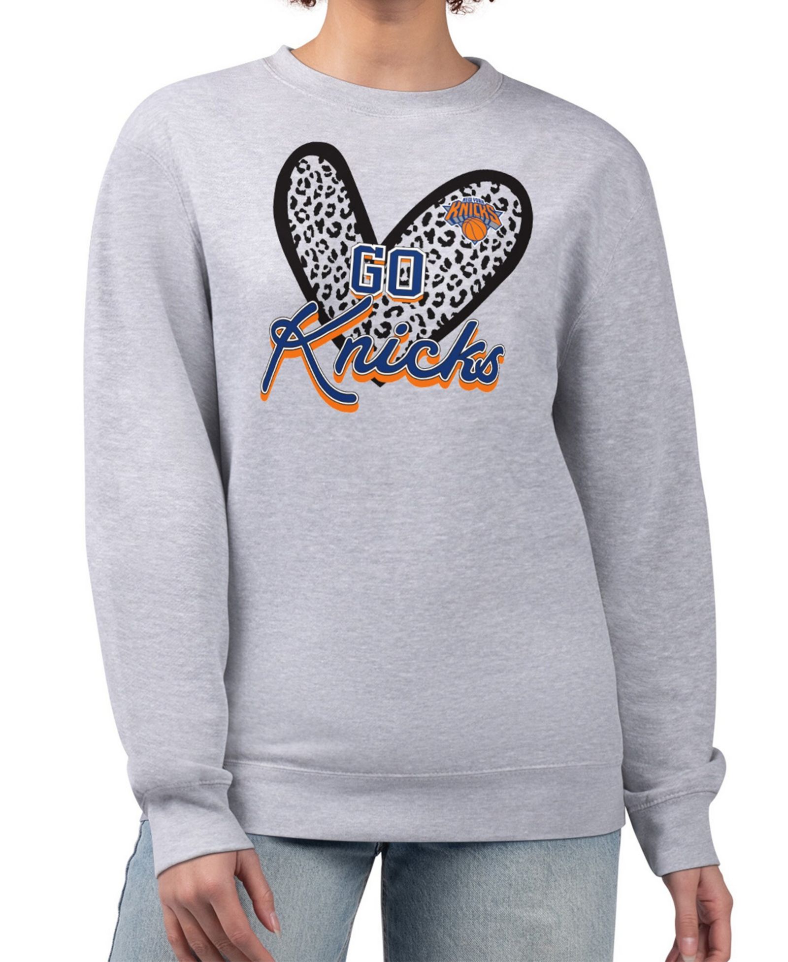 Женская флисовая толстовка G-III 4Her by Carl Banks New York Knicks Leopard Heart